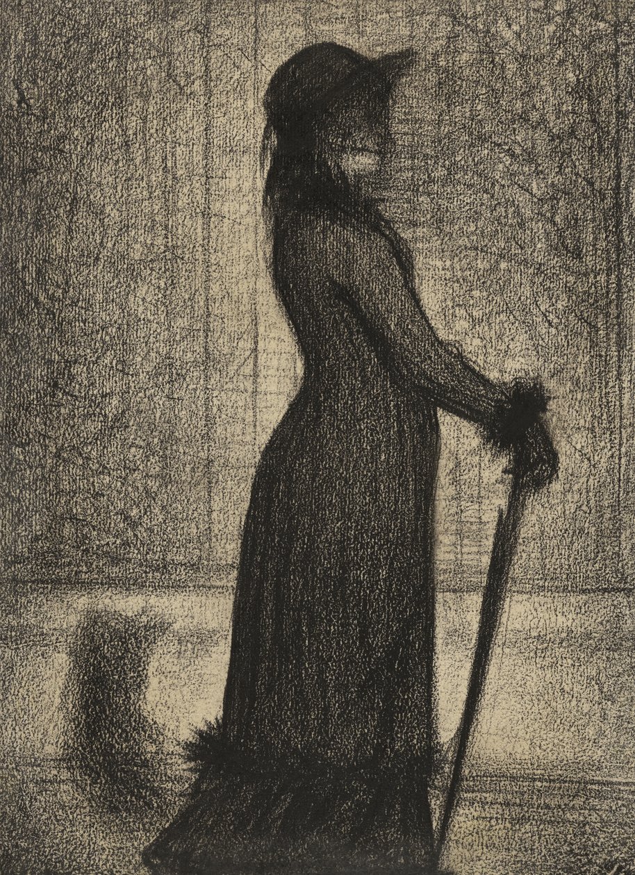 Une Elegante, Woman Strolling by Georges Pierre Seurat