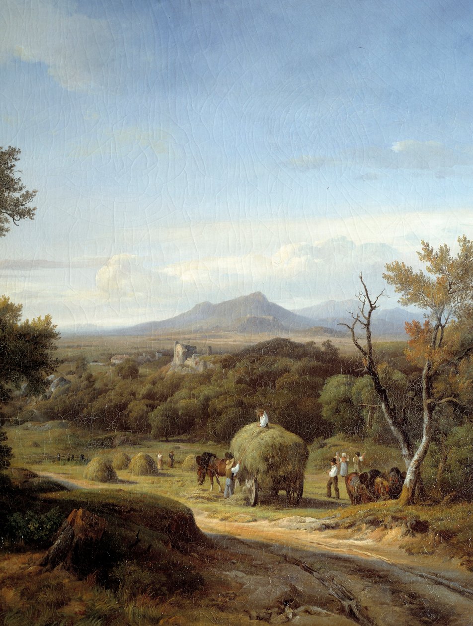 Country scene (left detail) by Georges Prieur
