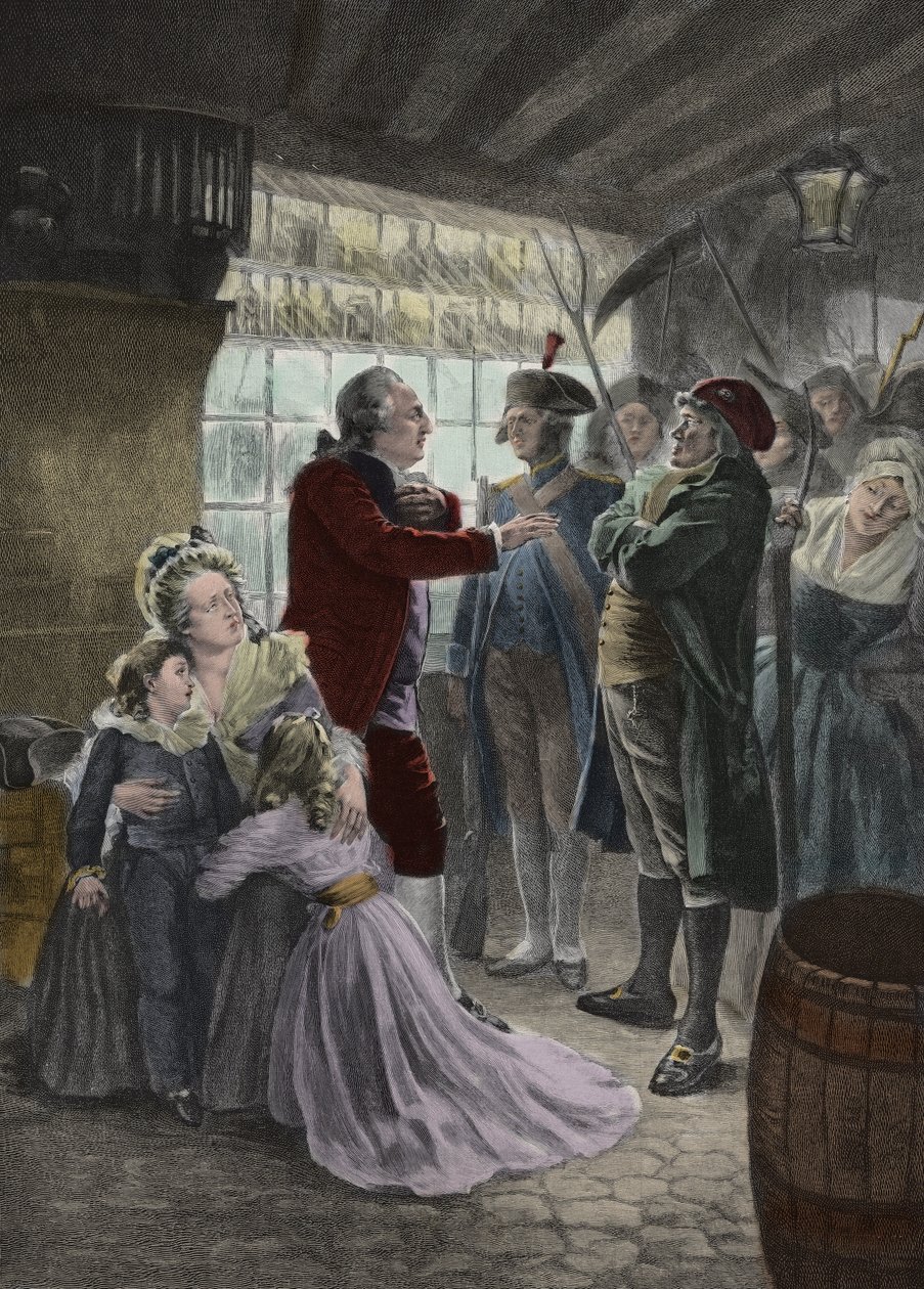 French Revolution: The royal family caught up in the inn of Varennes by Georges Roussin