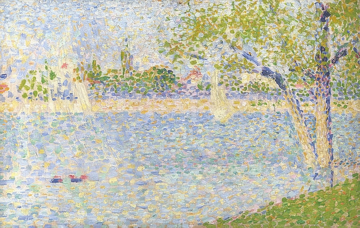 The Seine Seen from the Grande Jatte. 1888 by Georges Seurat
