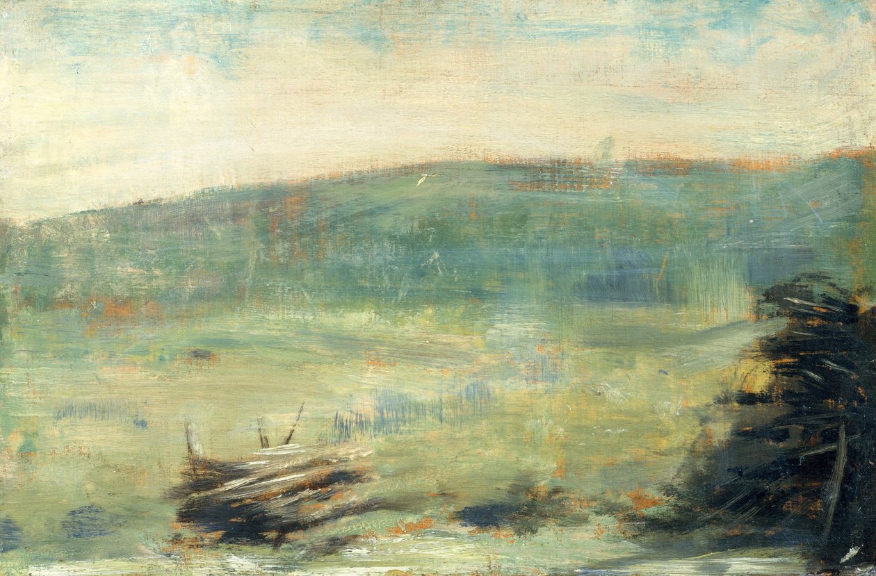 Landscape at Saint-Ouen by Georges Seurat
