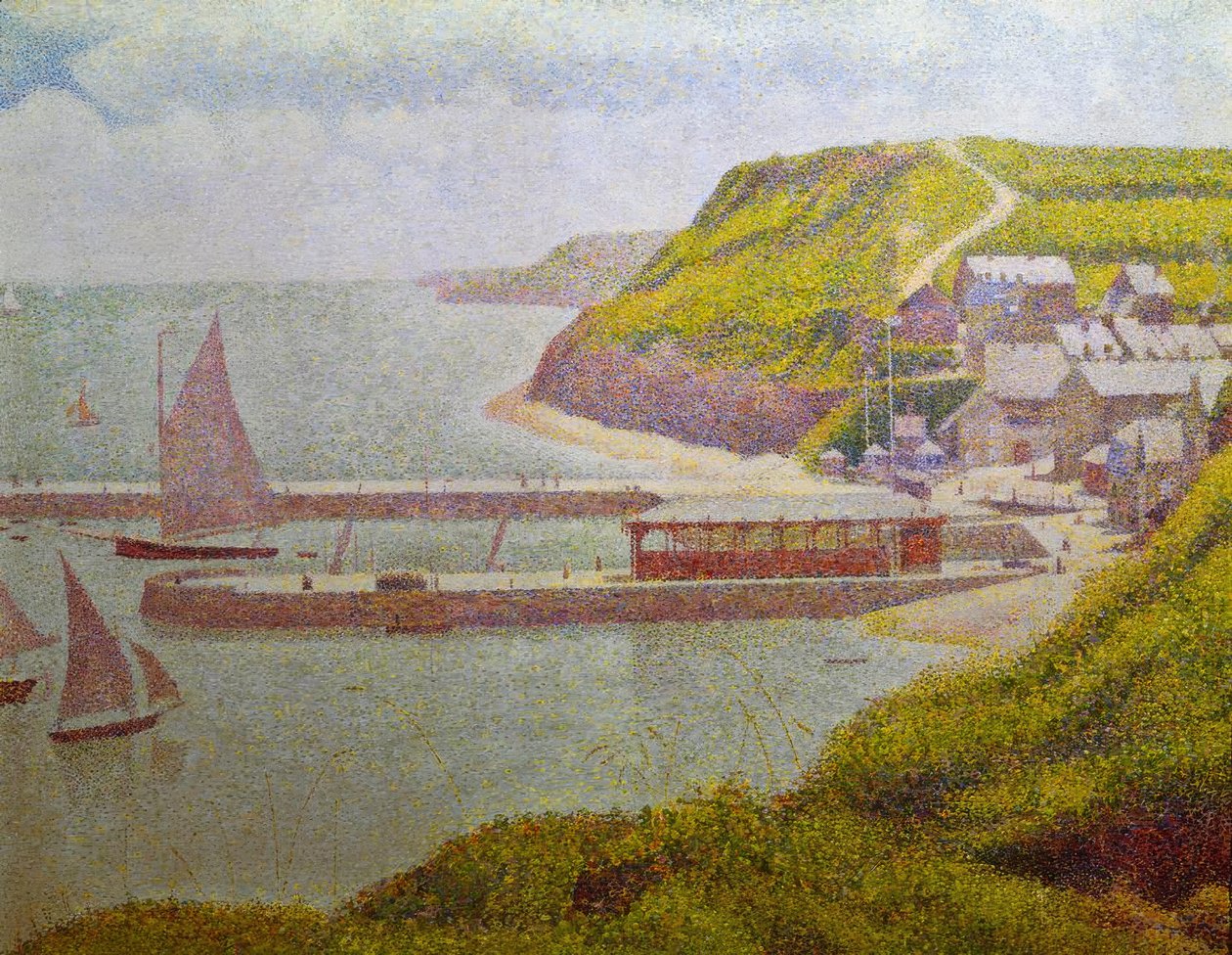 Porten-Bessin, Outer Harbor, High Tide (Calvados) by Georges Seurat