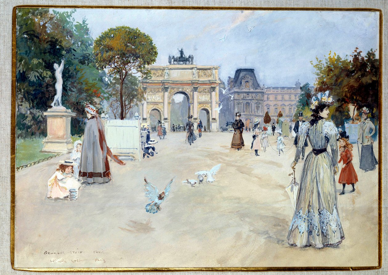 View of the Tuileries Garden in Paris by Georges Stein