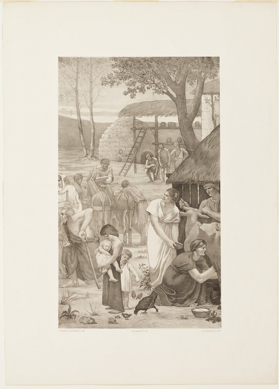 Pastoral Life of Saint Genevieve (right panel) by Georges William Thornley