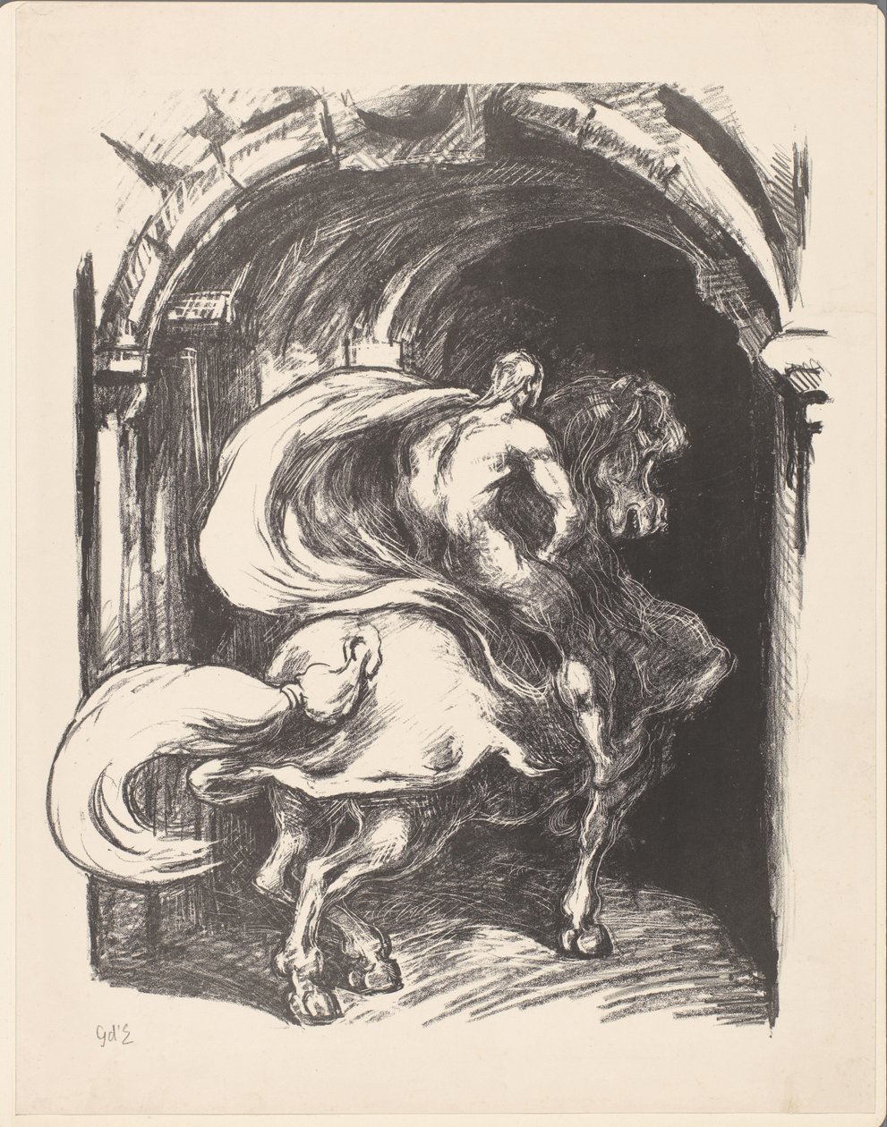 Rider Entering a Gate by Georges d