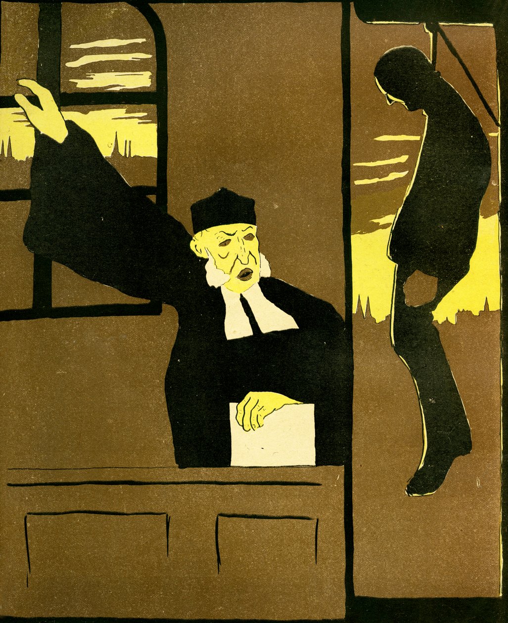 Belgian Judge Sentencing a Man to Be Hanged, 1904 by Georges d 1878 1937 Ostoya