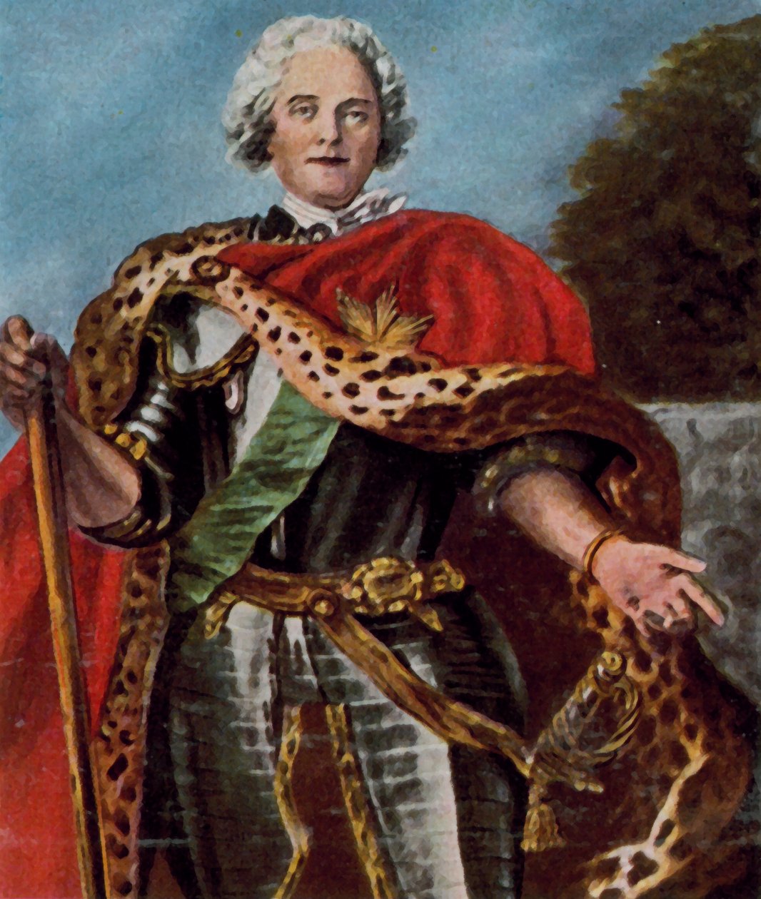 Count Moritz of Saxony by Georges de la (after) Tour