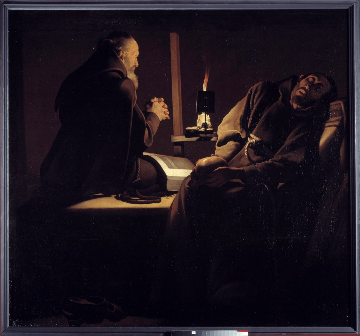 The Ecstasy of Saint Francis (Vanity) by Georges de la (after) Tour