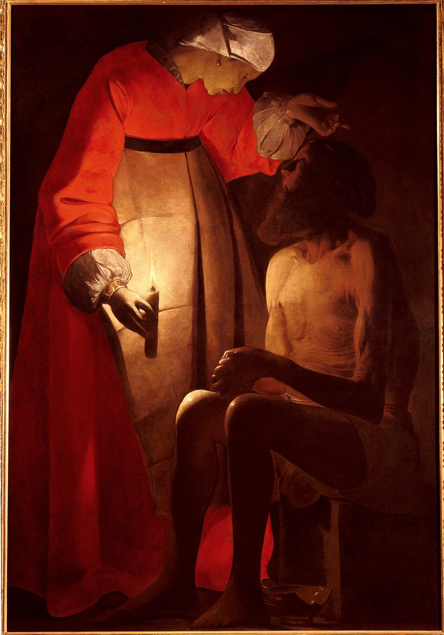 Job is Raging by His Wife by Georges de La Tour
