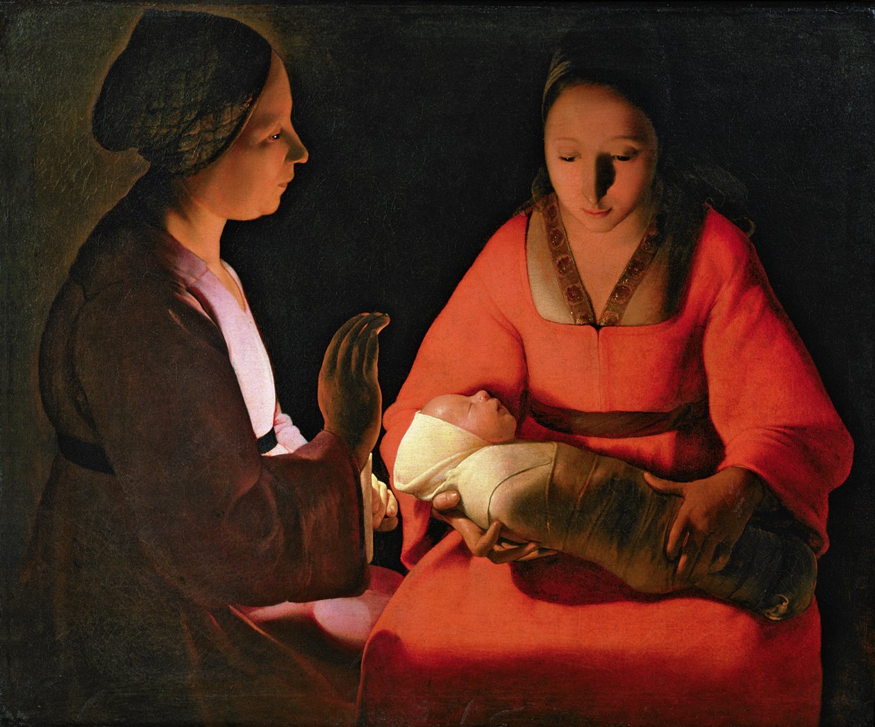 The New Born Child, late 1640s by Georges de La Tour