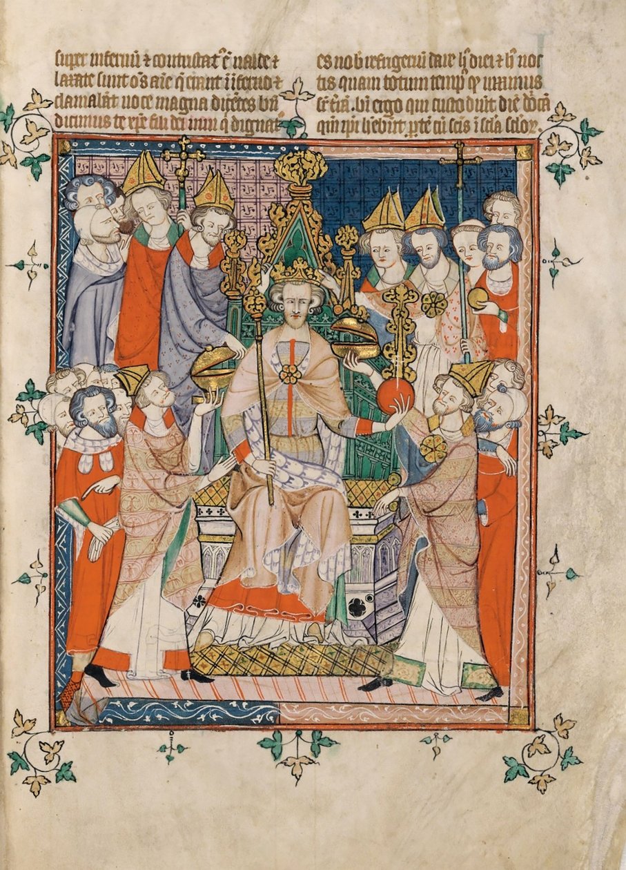 Coronation of Edward II from Apocalypse, Visio Sancti Pauli by Georgia Levan Ramishvili from Tbilisi