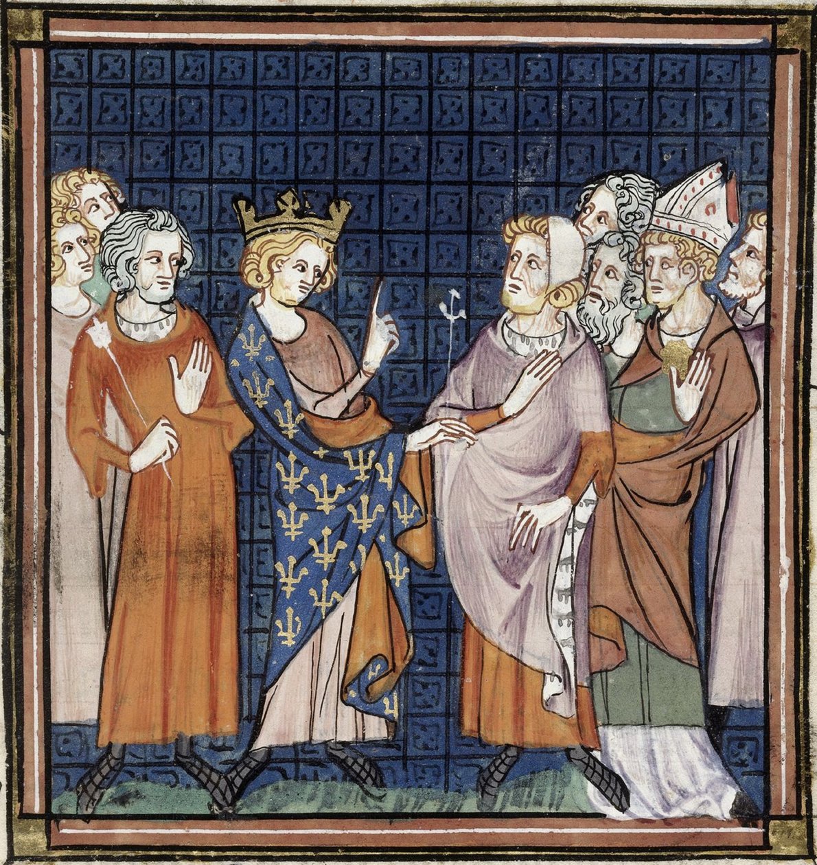 Council of Rheims, Grandes Chroniques de France, Royal 16 G VI f.258, c. 1332-1350 by Georgia Levan Ramishvili from Tbilisi