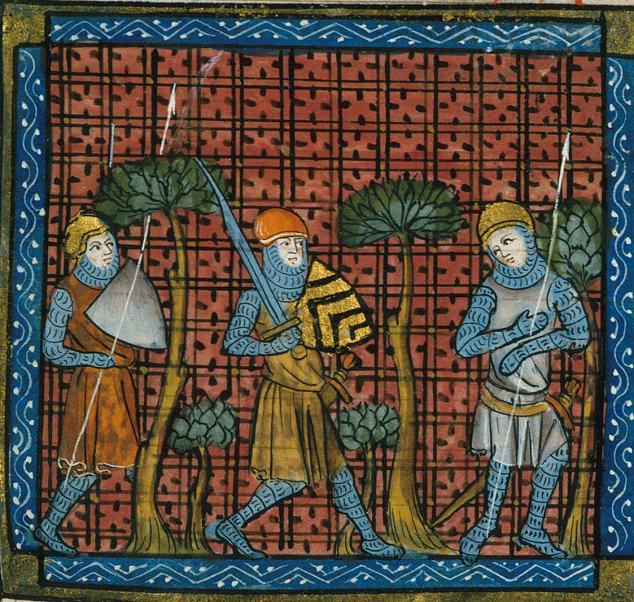 Crusaders, from Chroniques de France ou de St Denis, 14th century by Georgia Levan Ramishvili from Tbilisi