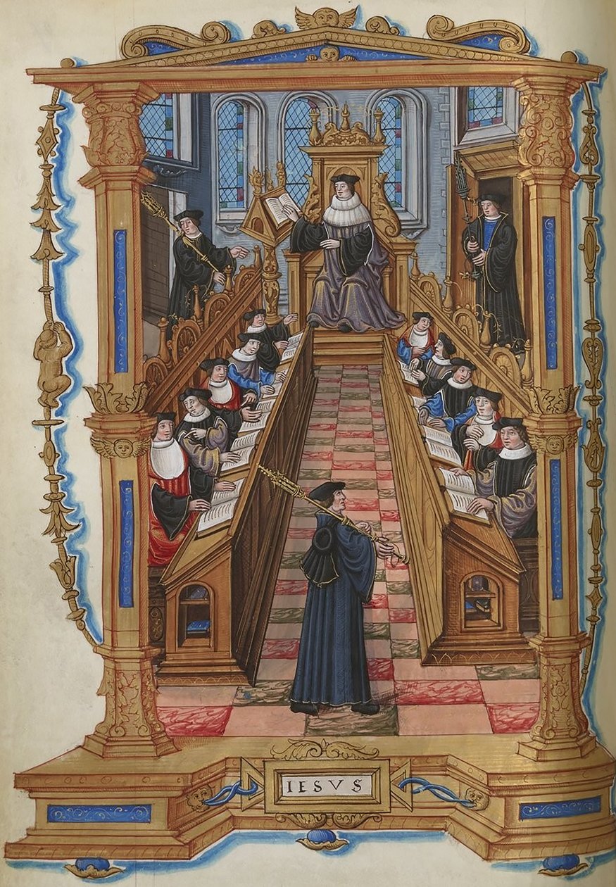 Doctors at University of Paris by Etienne Colaud, from Chants Royaux, 1537 by Georgia Levan Ramishvili from Tbilisi