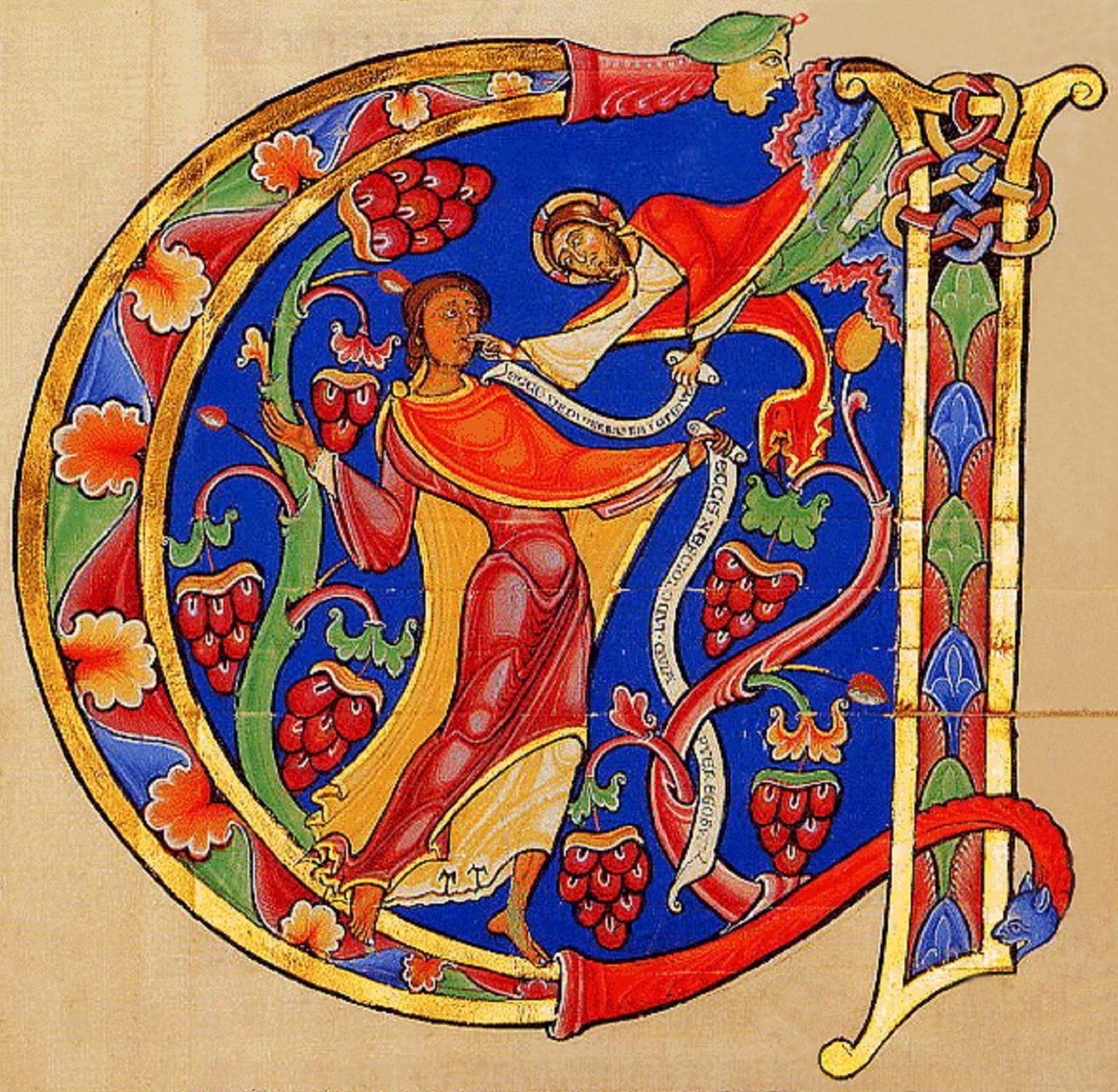 God Addressing Jeremiah, Winchester Bible, 1160-75 by Georgia Levan Ramishvili from Tbilisi