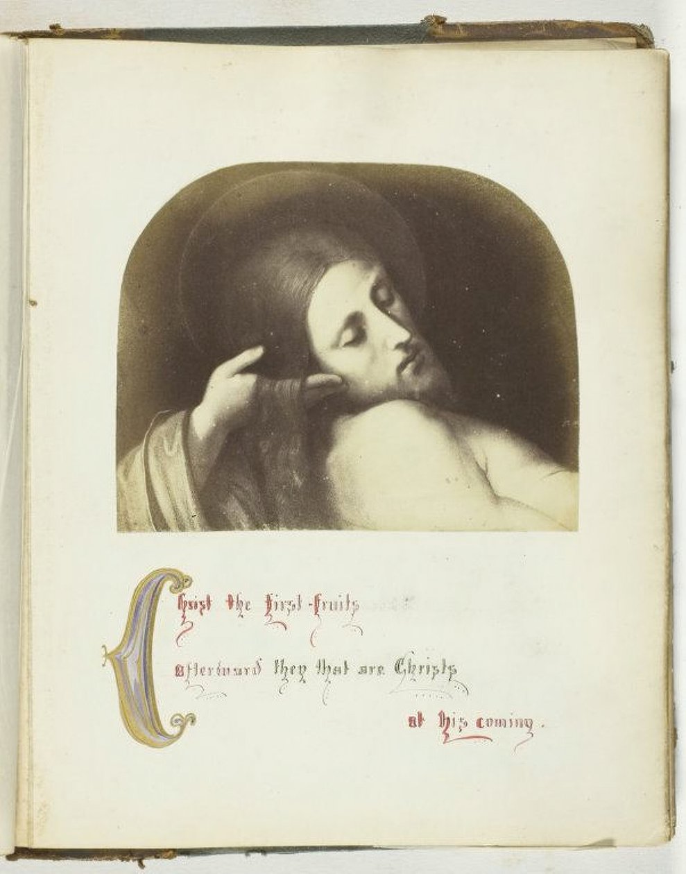 Untitled [illustration of Jesus with Biblical quote], 1855-1868 by Georgina Cowper
