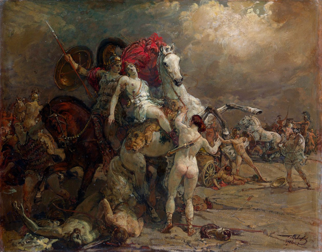 The Injured Woman Warrior Camille by Georgiy Konstantinovich Savitsky