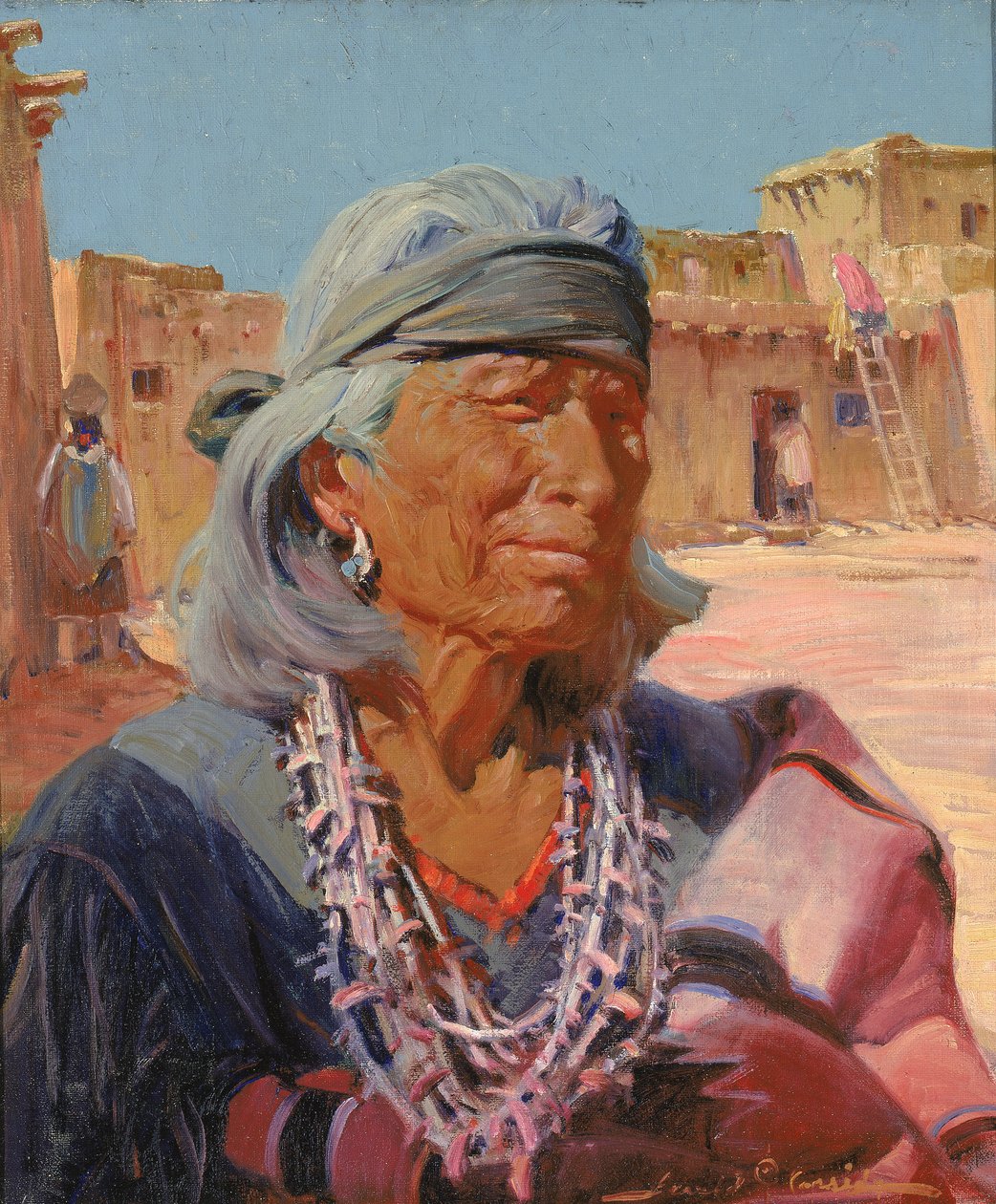 Old Man of Zuni, High Priest Cacique, 1924 by Gerald Cassidy