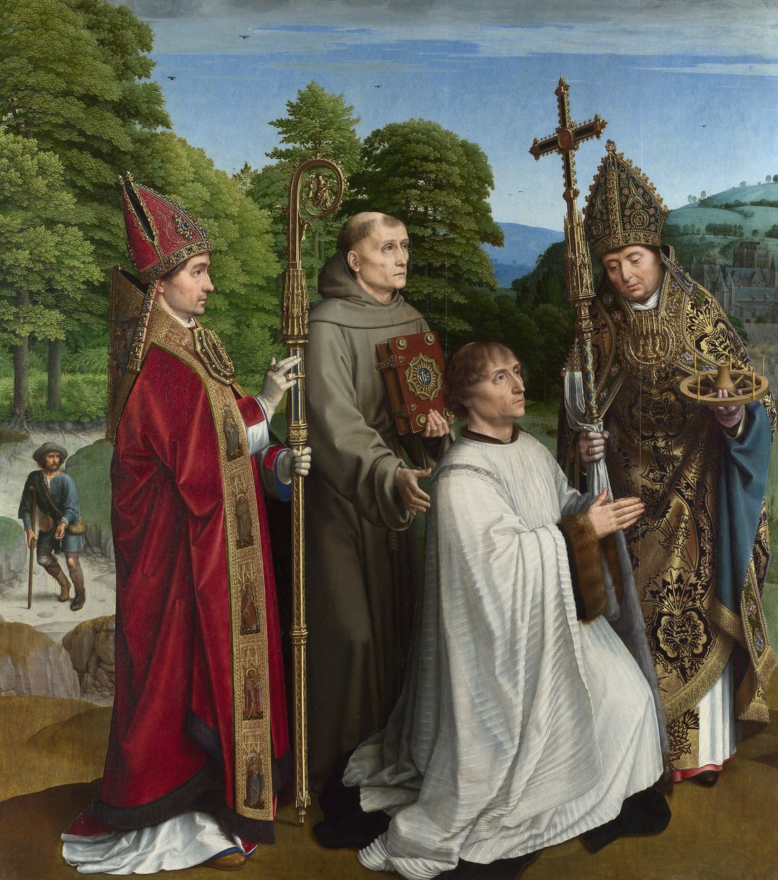 Canon Bernardijn Salviati and Three Saints by Gerard David
