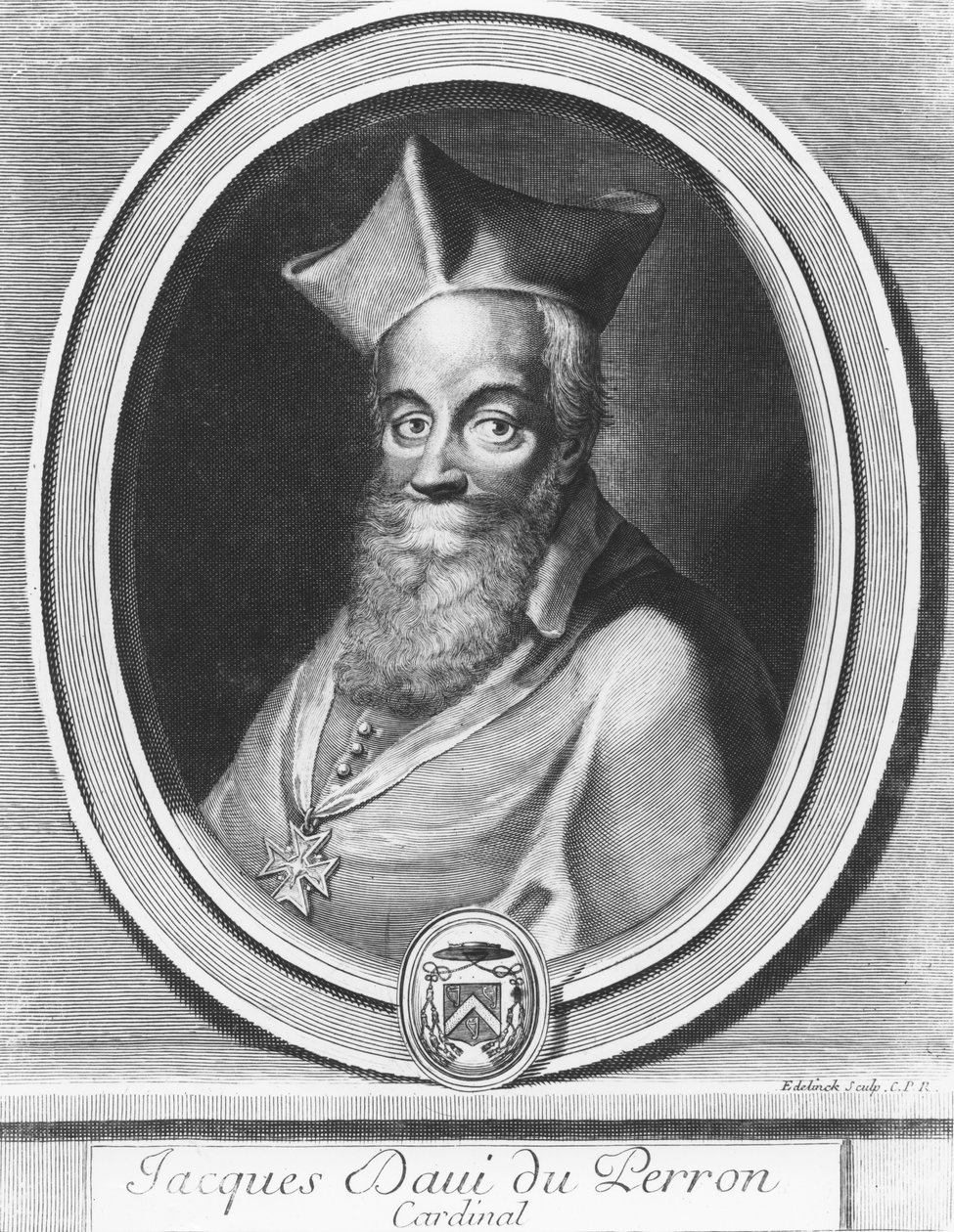 Jacques Davy Duperron by Gérard Edelinck
