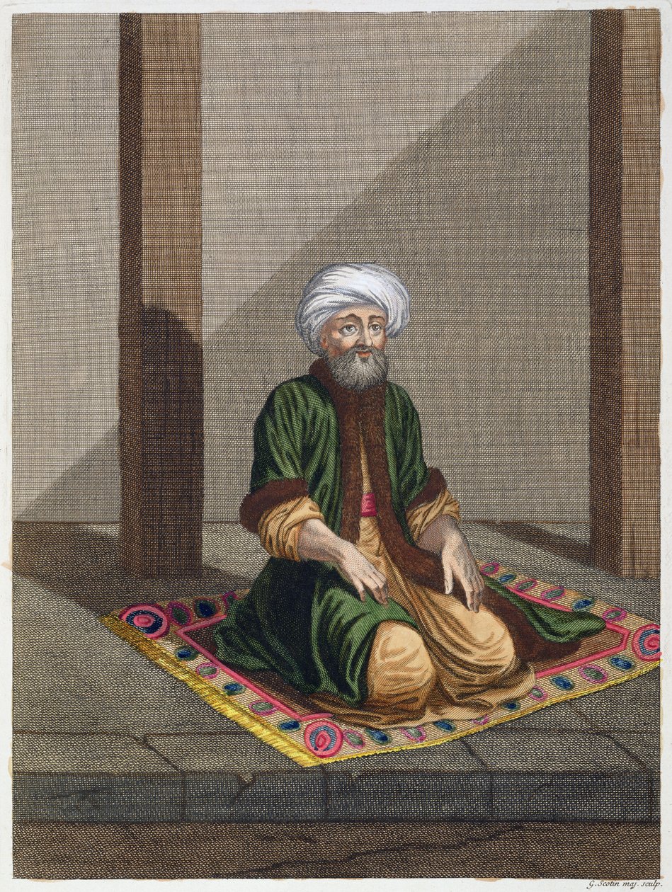 Turkish Man, Praying by Gerard Jean Baptiste Scotin