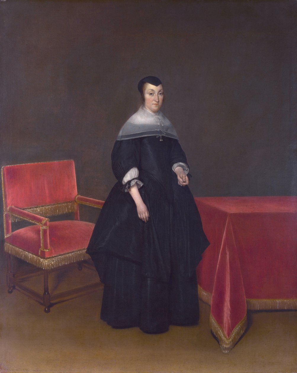 Hermanna van der Cruysse (1615 - 1705), wife of Abraham van Suchtelen (1600 - 1661) by Gerard ter Borch