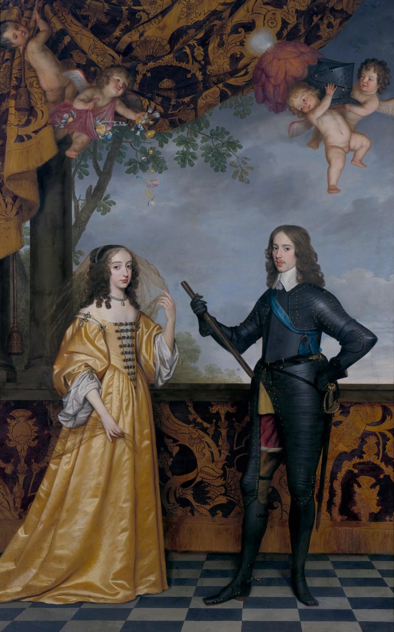 Double-portrait of William II, Prince of Orange, and his wife Mary Stuart by Gerrit van Honthorst