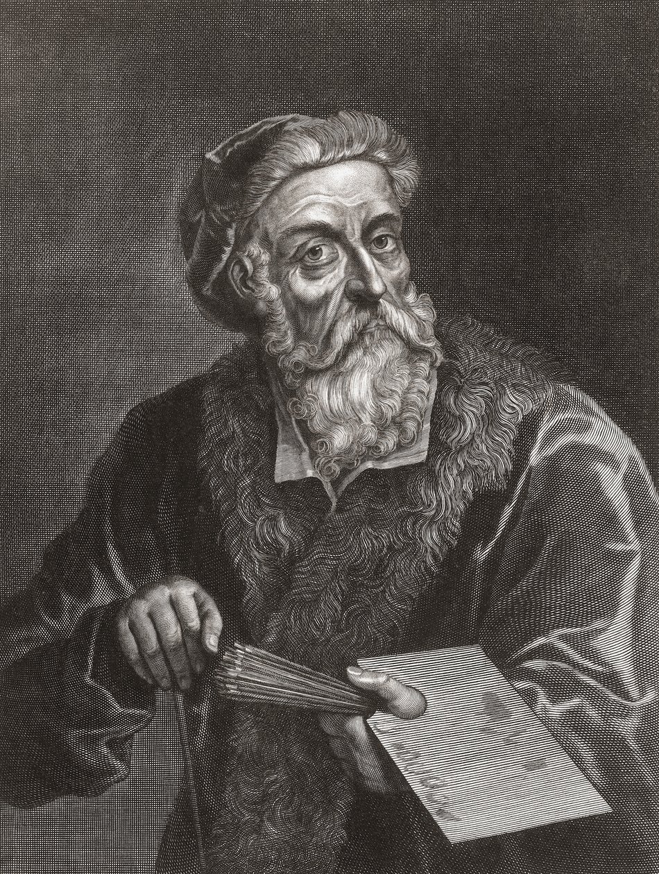 Titian (Portrait) by Gerard (after) Edelinck