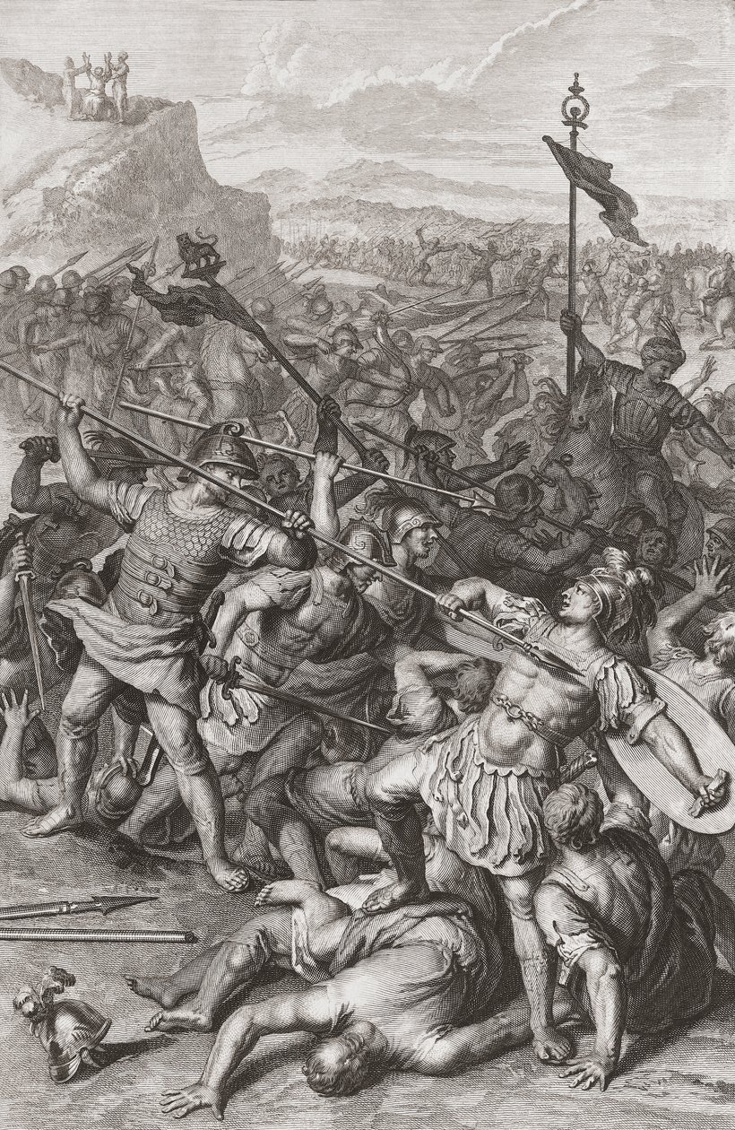 The Battle of Israel Against the Amalekites by Gerard (after) Hoet