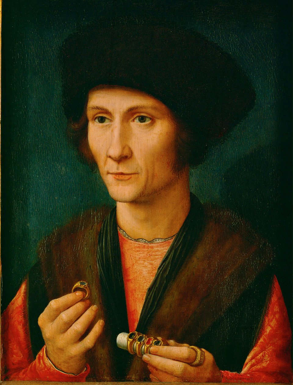 A Goldsmith, Perhaps Jacques Cnoop, Father-in-law of Gerard David by Gerard David