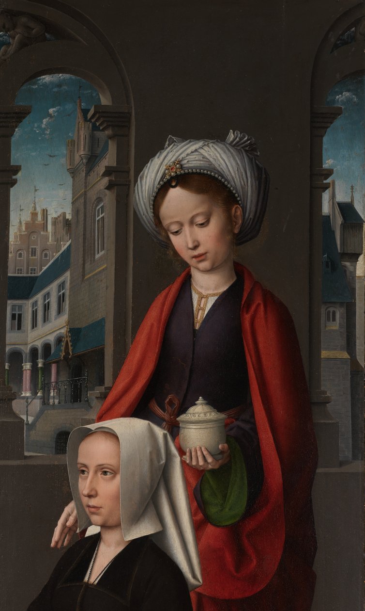 The Baptism of Christ, c.1502-08 (exterior panel detail) by Gerard David