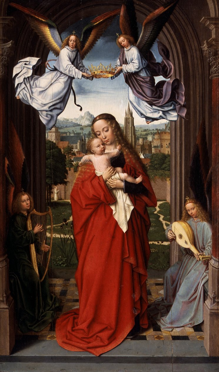 Virgin and Child with Four Angels by Gerard David