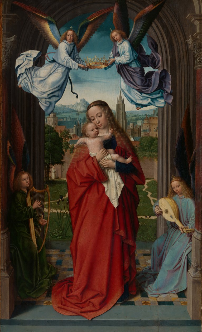Virgin and Child with Four Angels by Gerard David