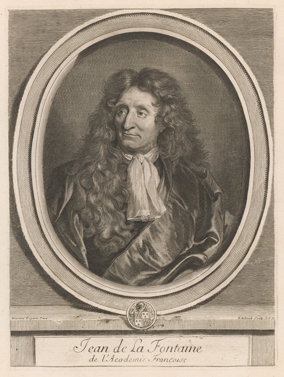 Jean de La Fontaine, from the book Les hommes illustres, vol. I, by Charles Perrault by Gérard Edelinck