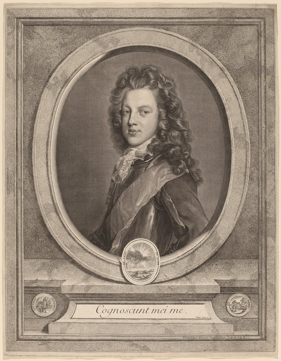 James III, Prince of Wales by Gerard Edelinck after François de Troy