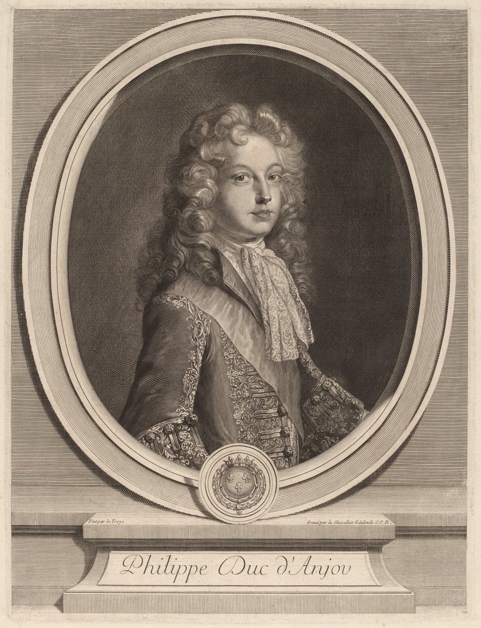 Philippe, Duke of Anjou by Gerard Edelinck after François de Troy