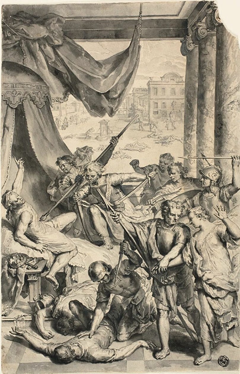 Study for Simeon and Levi Slay the Sichemites, from Figures of the Bible by Gerard Hoet I
