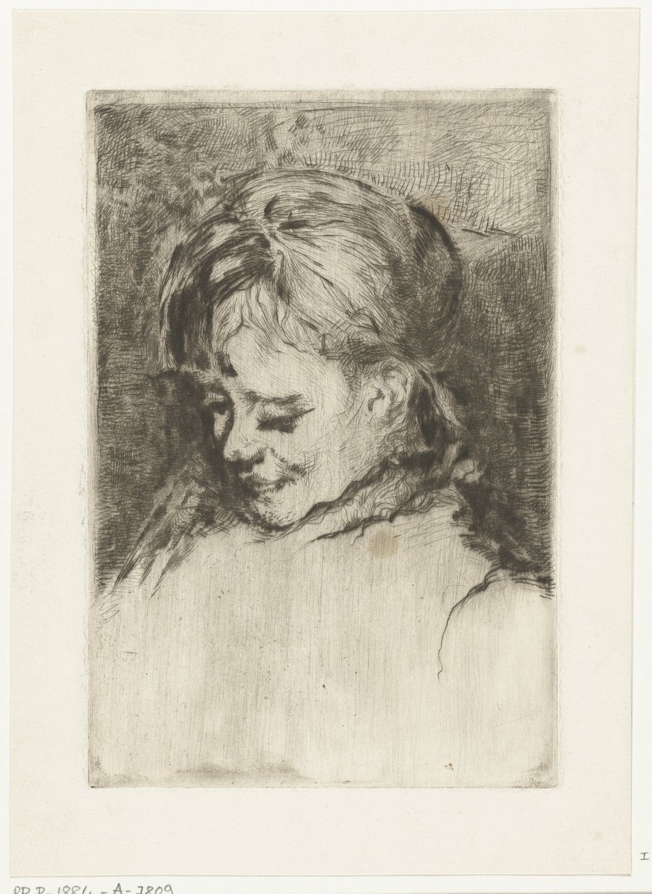 Portrait of a Girl, Facing Left by Gerard Jan Bos