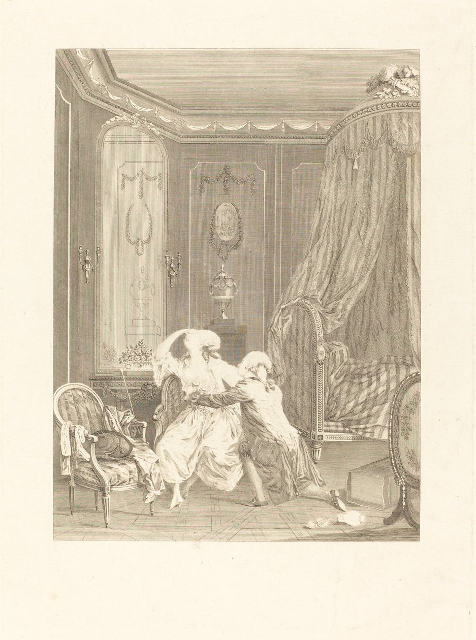 The Late Repentance by Gerard Rene Le Vilain after Nicolas Lavreince