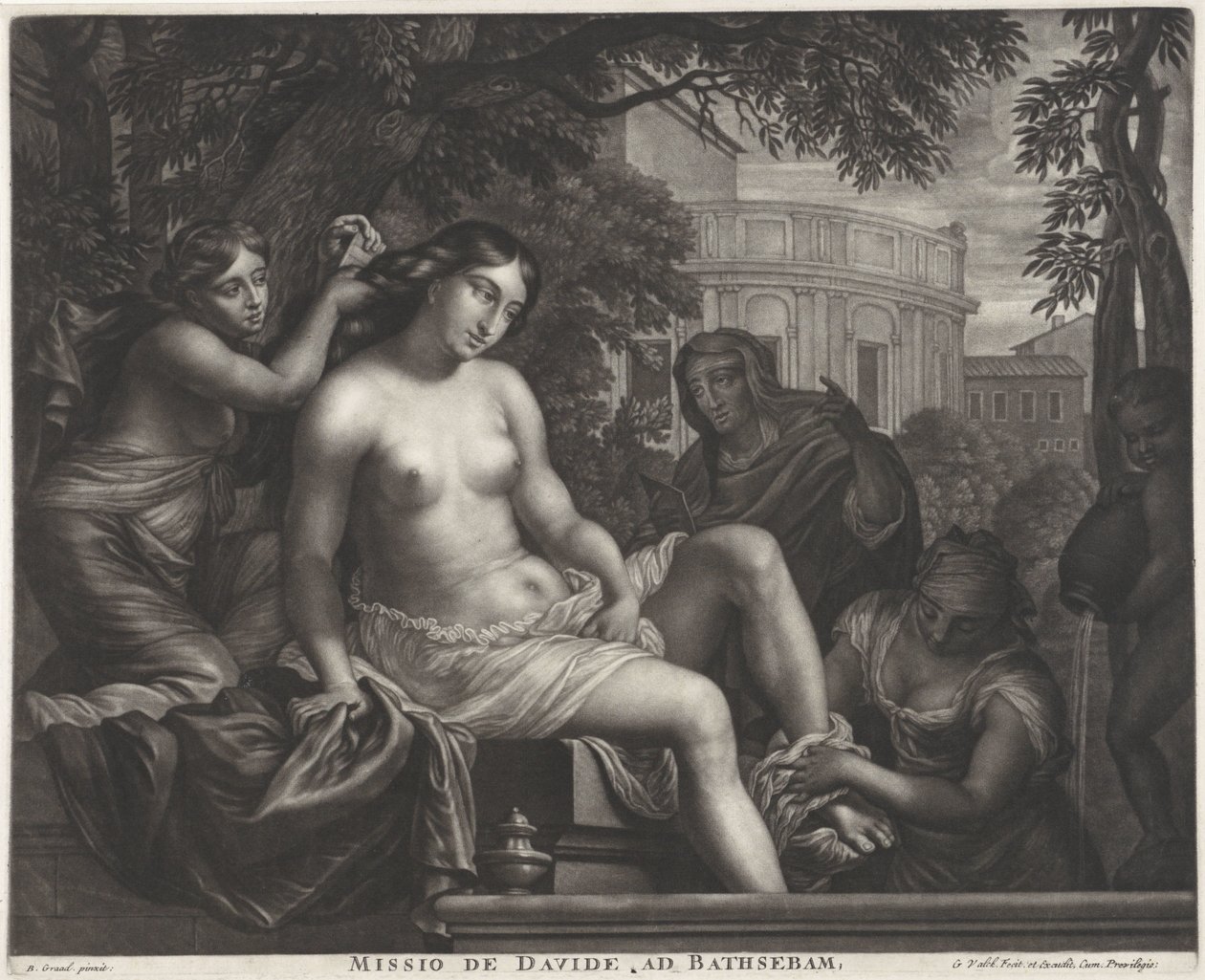 Bathsheba Receives the Message from David (Missio de Davide ad Bathsebam) by Gerard Valck