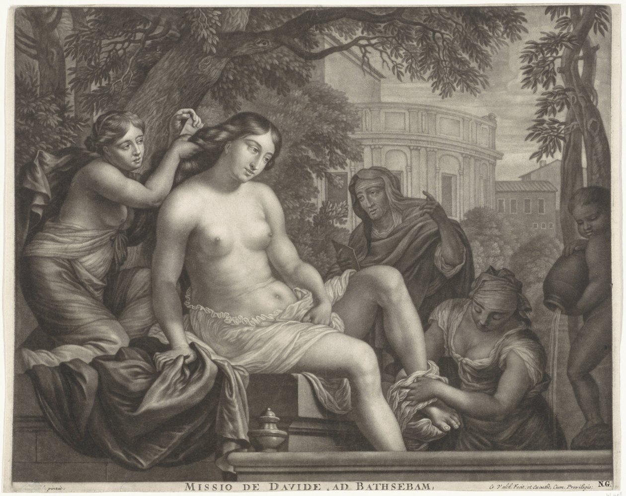 Bathsheba Receives the Message from David by Gerard Valck