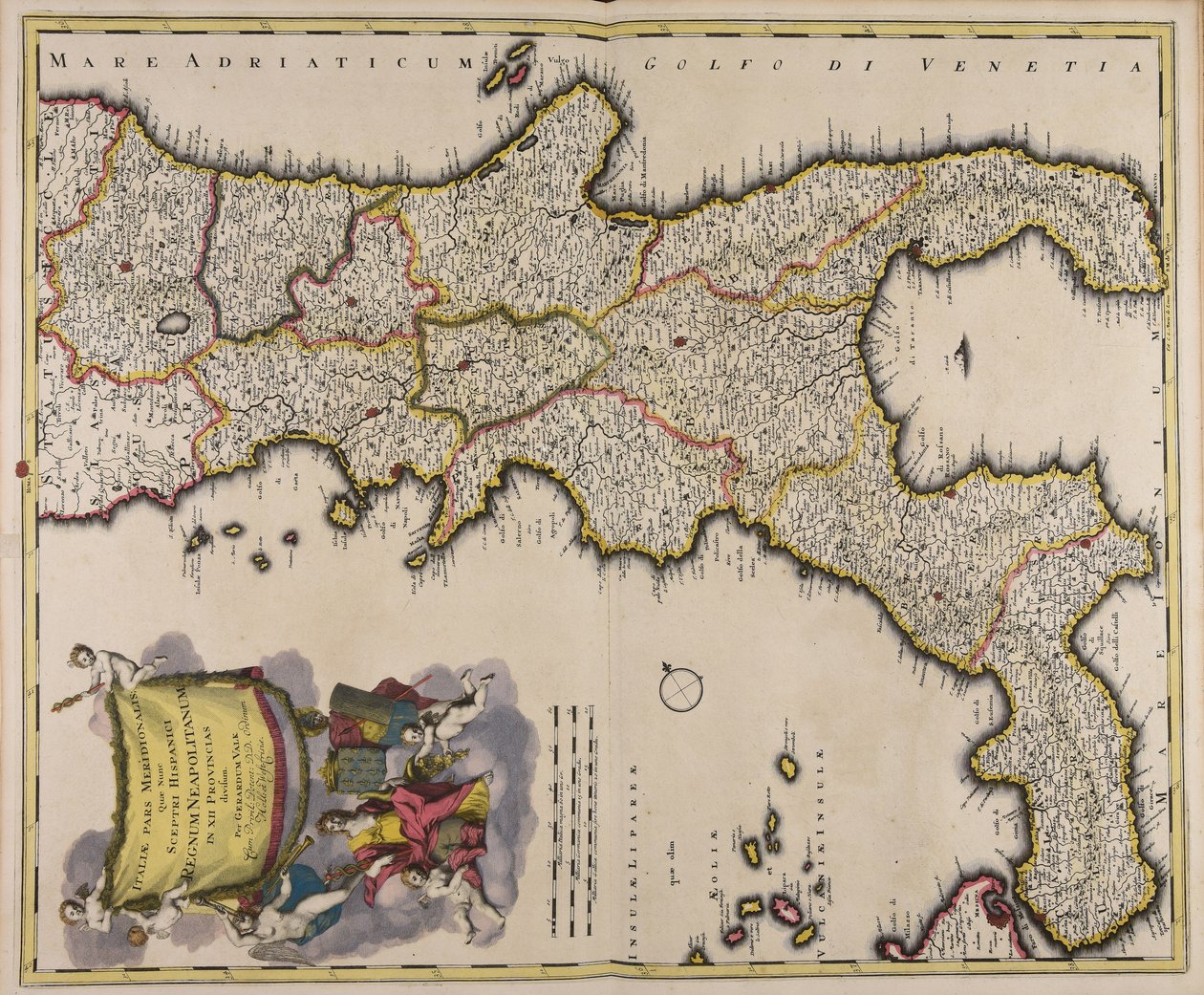 Southern Part of Italy, Now the Kingdom of Naples Divided into XII Provinces by Gerard Valck