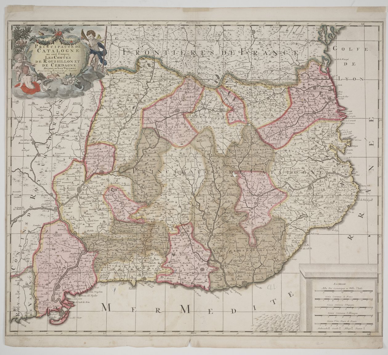Principality of Catalonia, c.1702 by Gerard Valck
