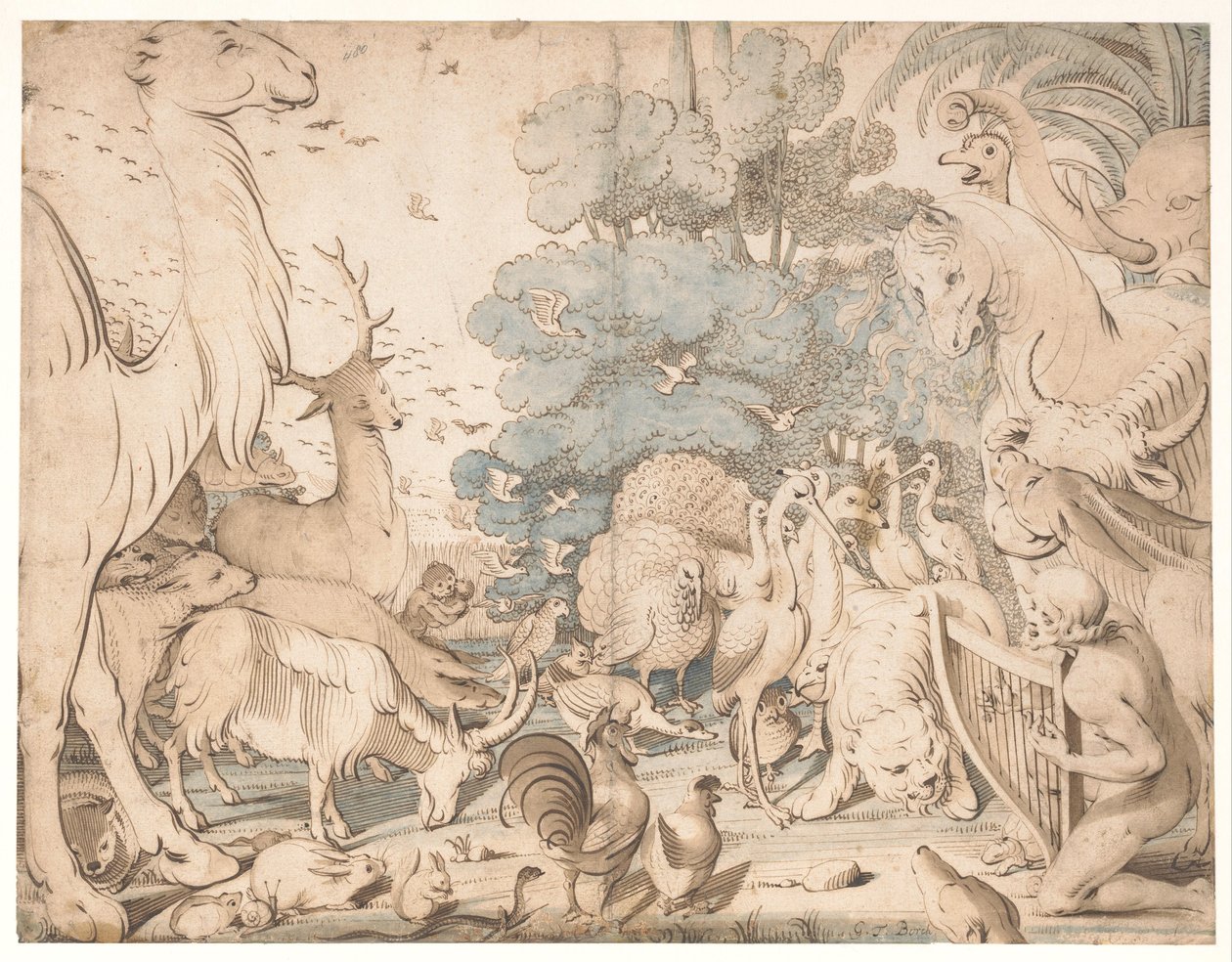 Orpheus Enchants the Animals with His Music by Gerard ter Borch
