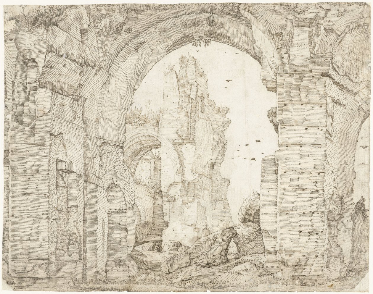 Ruins of the Baths of Caracalla, Rome by Gerard ter Borch (I)