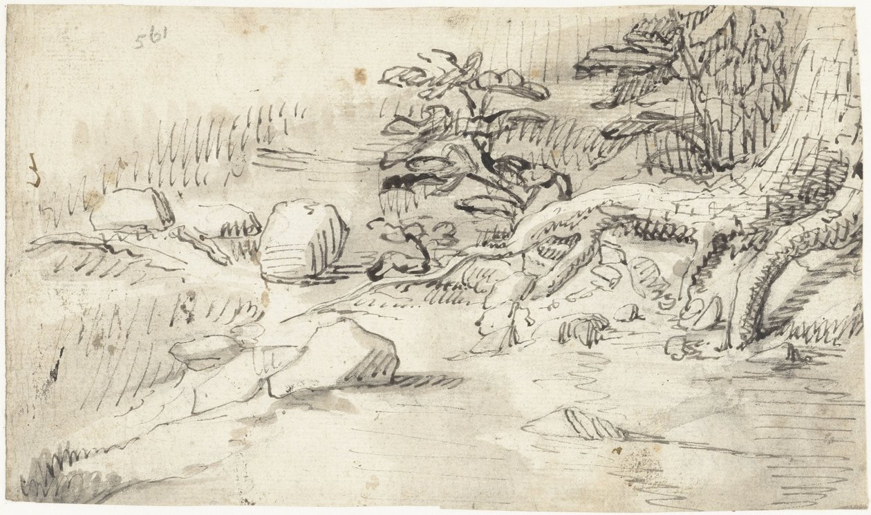 Study of Tree Roots by a Stream by Gerard ter Borch (I)