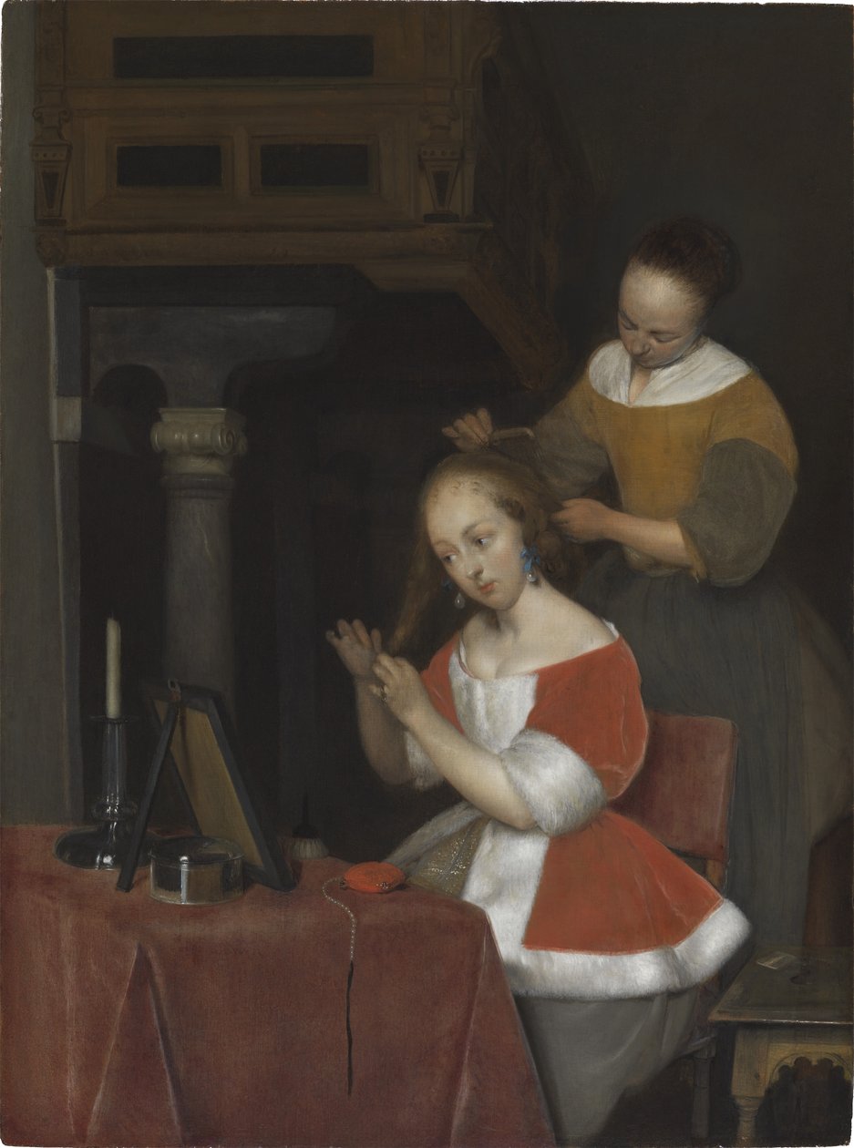 Woman Seated at Her Toilet by Gerard ter Borch