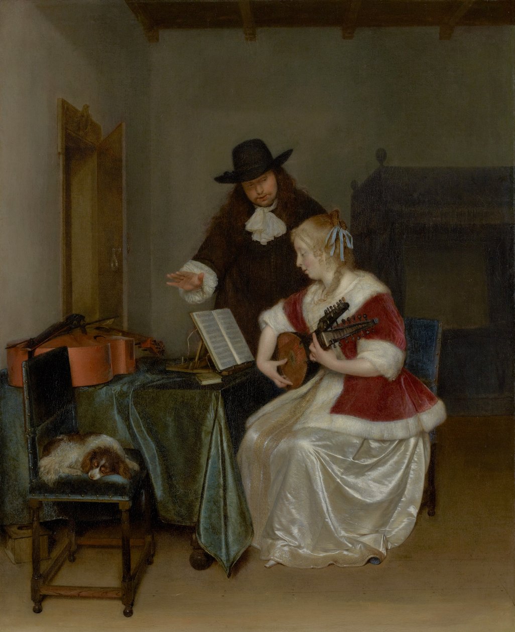 The Music Lesson, c.1668 by Gerard ter Borch or Terborch