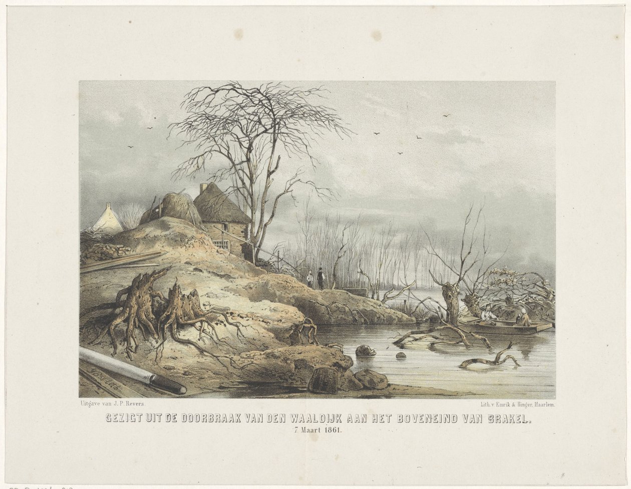 Breakthrough of the Waal Dike by Gerardus Johannes Bos