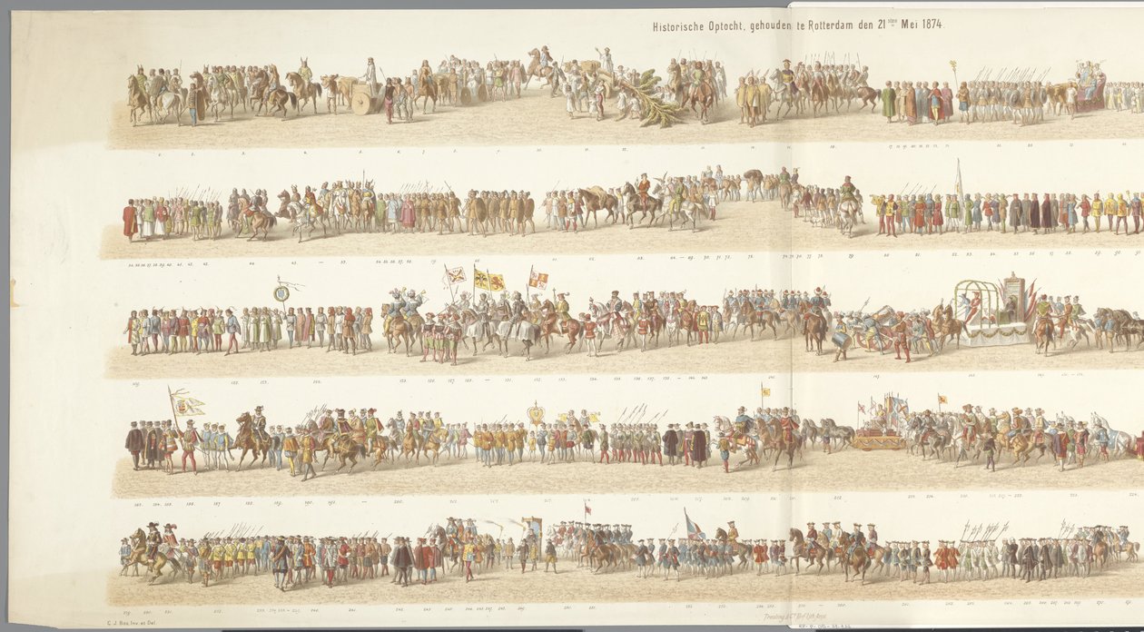 Historical Parade in Rotterdam by Gerardus Johannes Bos